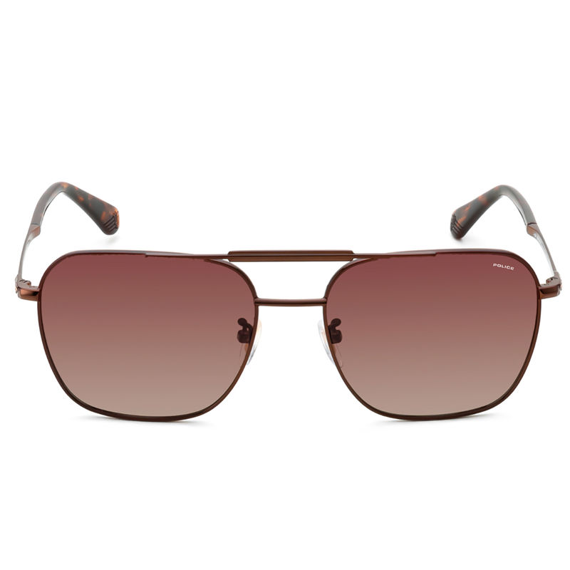 Buy Police Men Brown Metal Frame and Brown Colored Lens Sunglasses