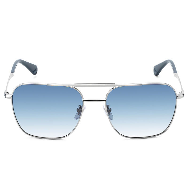 Buy Police Men Grey Metal Frame and Blue Colored Lens Sunglasses