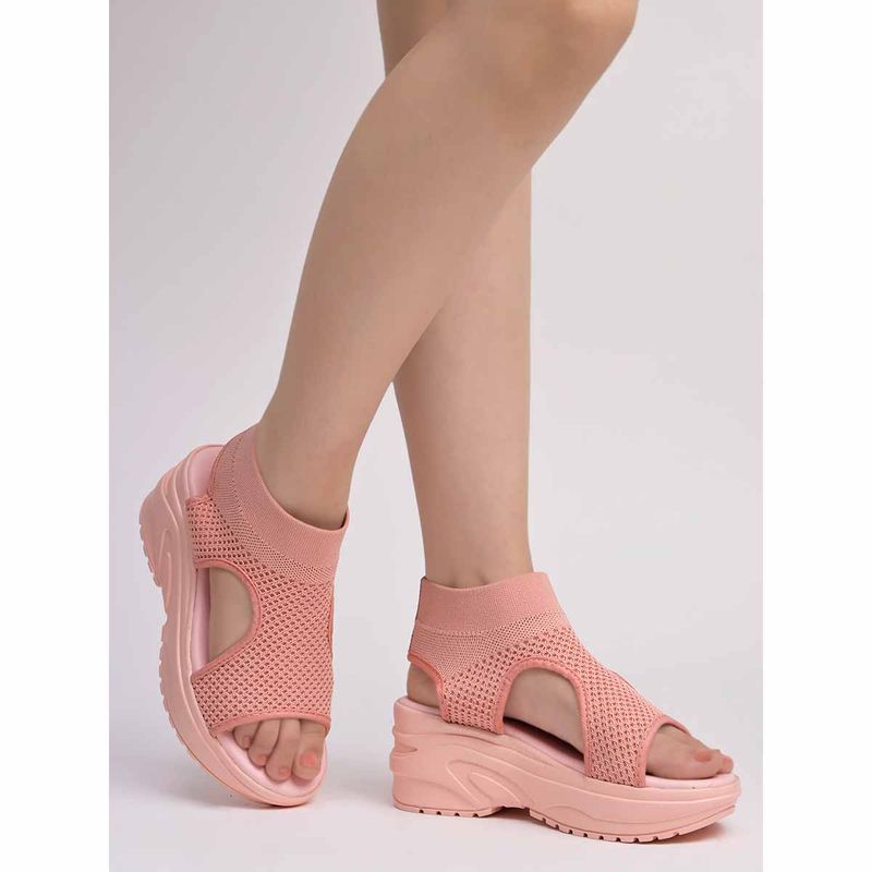 Shoetopia Fashion and Comfortable Casual Peach Sandals for Women (EURO 36)