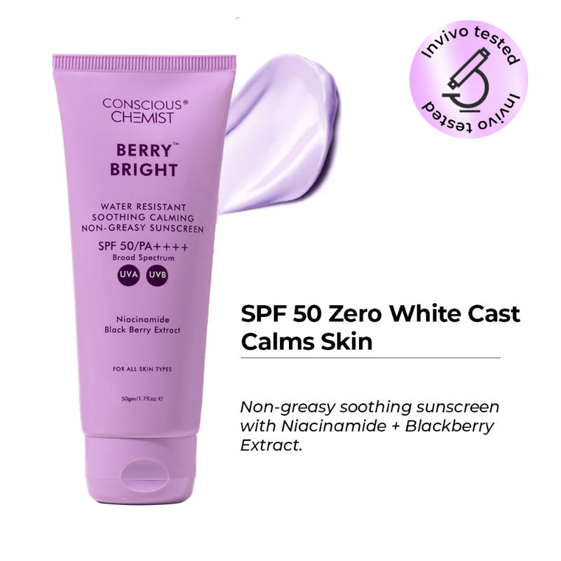 Conscious Chemist Niacinamide Sunscreen SPF 50 PA++++ With Water Resistant & No White Cast