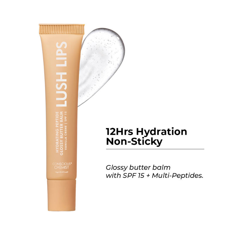 Conscious Chemist Multi Peptide & Shea Butter Lip Balm with SPF15