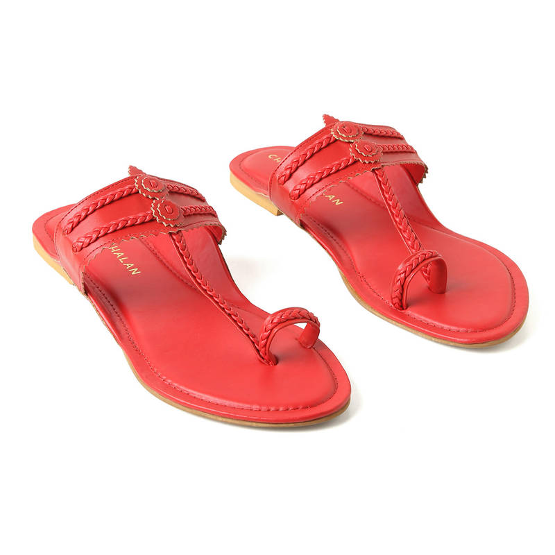 Chaal Chalan Jayla Red Kolhapuris (EURO 39)