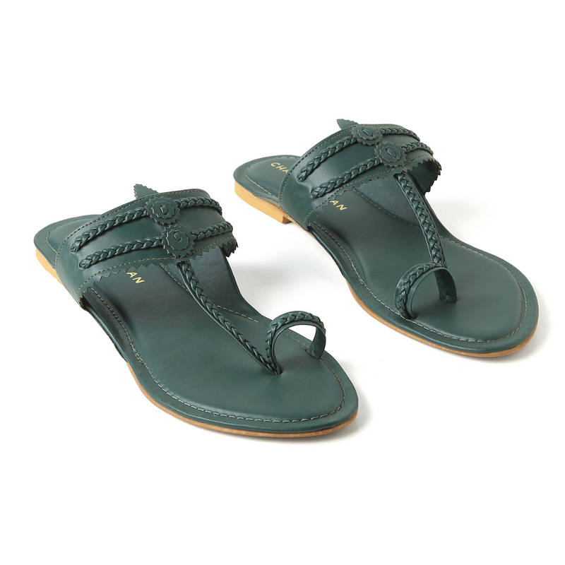 Chaal Chalan Jayla Green Kolhapuris (EURO 36)