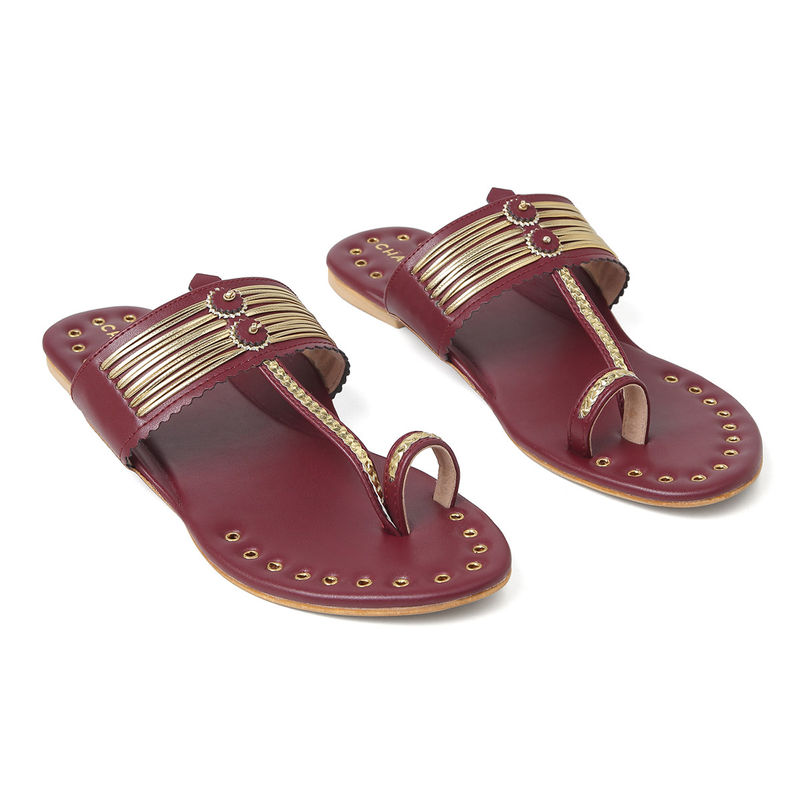 Chaal Chalan Sia Maroon Kolhapuris (EURO 39)