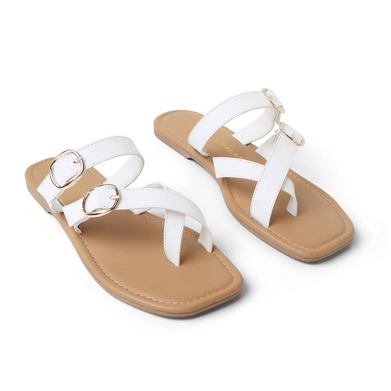 Chaal Chalan Clara White Flats (EURO 36)