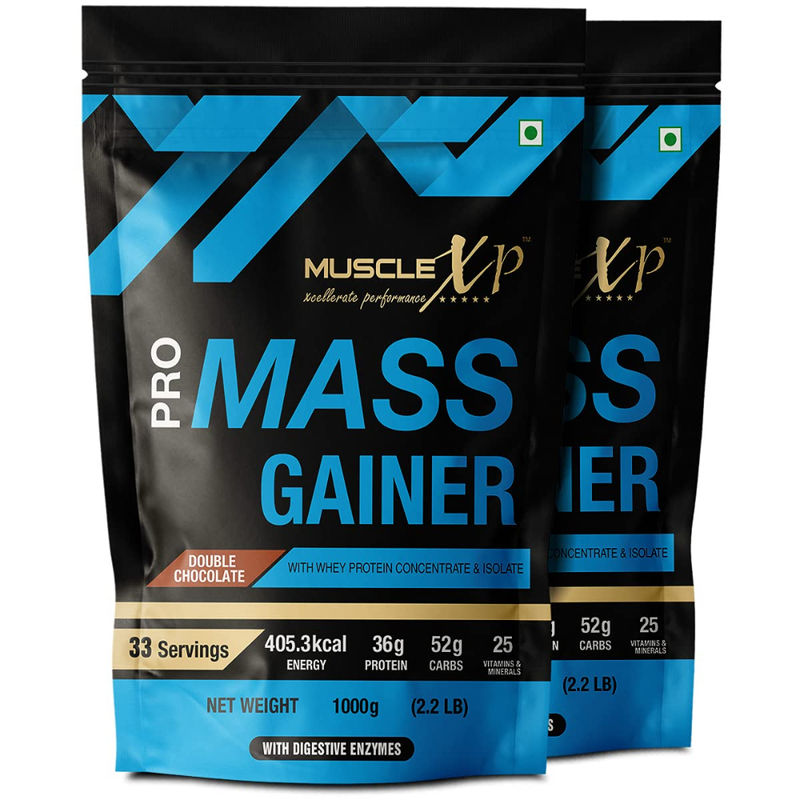 MuscleXP Pro Mass Gainer With Whey Protein, Whey Isolate Double