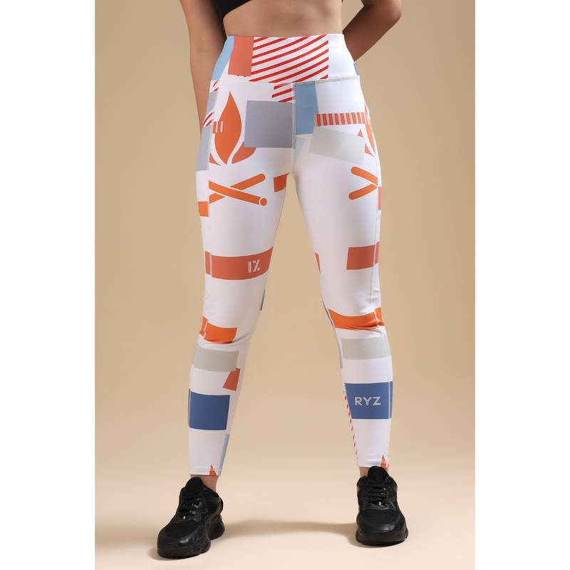 RYZ Printed Flex Tights With Pockets (M)