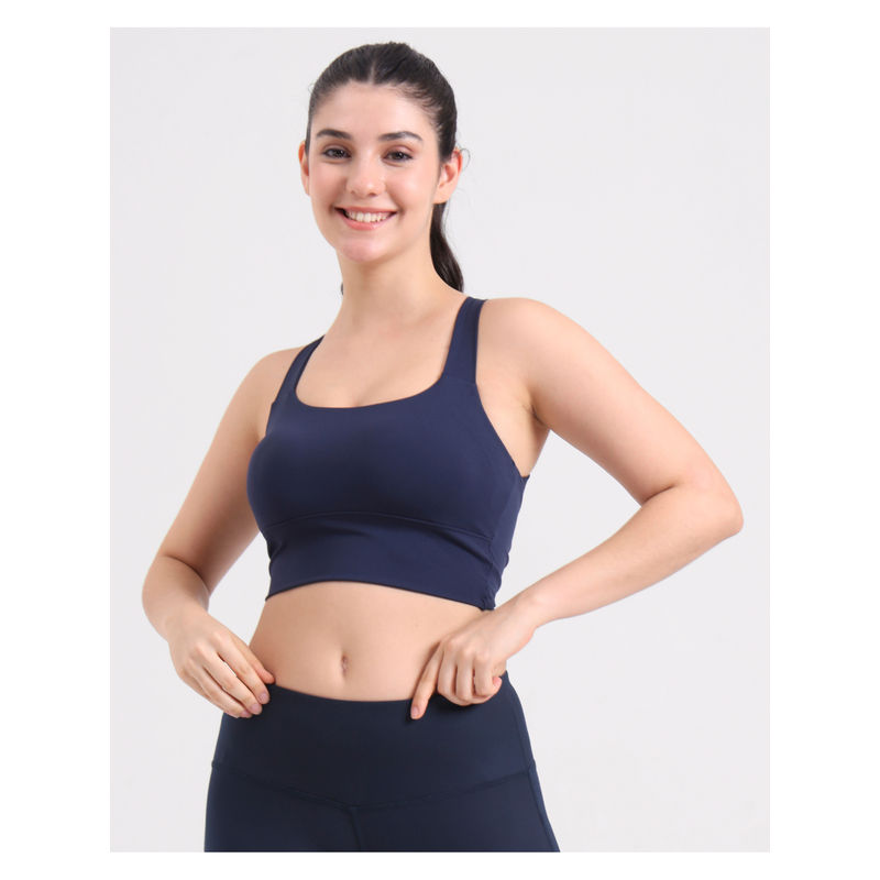 RYZ Core Padded Knot Blot Cross Back Sport Bra (L)