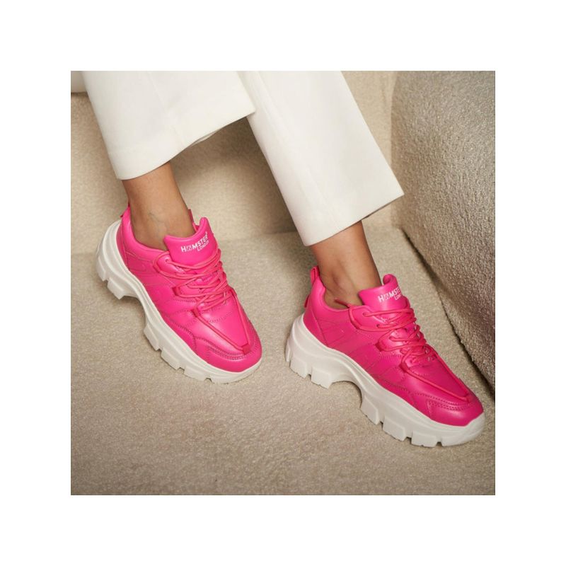 Hamster London Mousehole Hot Pink Party Sneakers (UK 36)