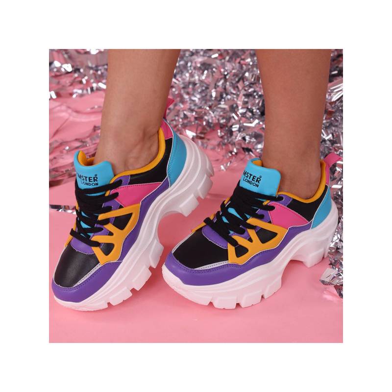 Hamster London Marcella Party Retro Multi-Color Sneakers (UK 36)