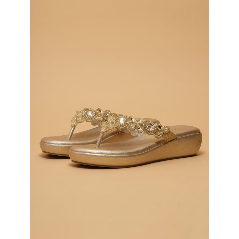 Eridani Riyana Gold Festive Flatforms (UK 2)