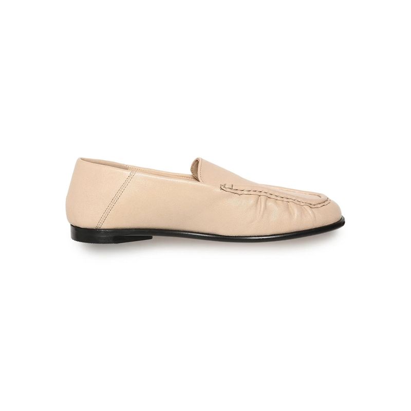 Tommy Hilfiger Solid Pink Leather Loafers - Beige (EURO 37)