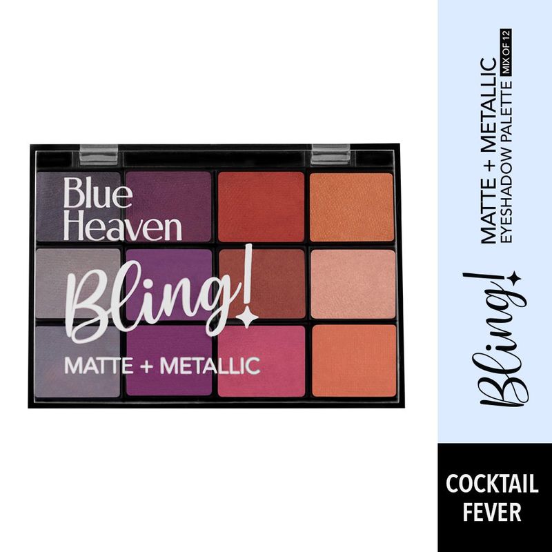 Blue Heaven 12-In-1 Bling Eyeshadow Palette - Cocktail Fever