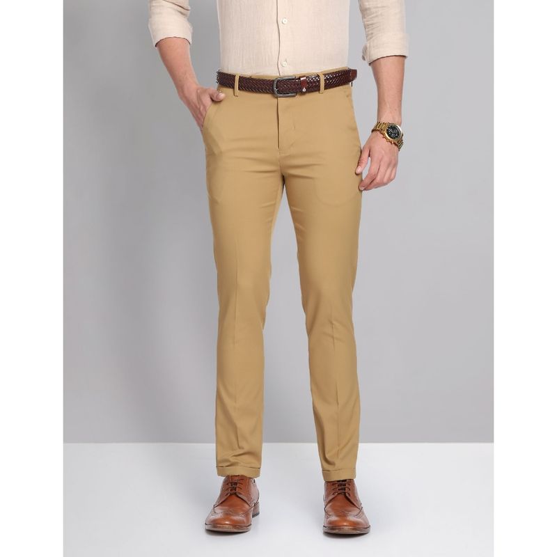 AD By Arvind Mid Rise Twill Solid Smart Flex Formal Trousers (32)