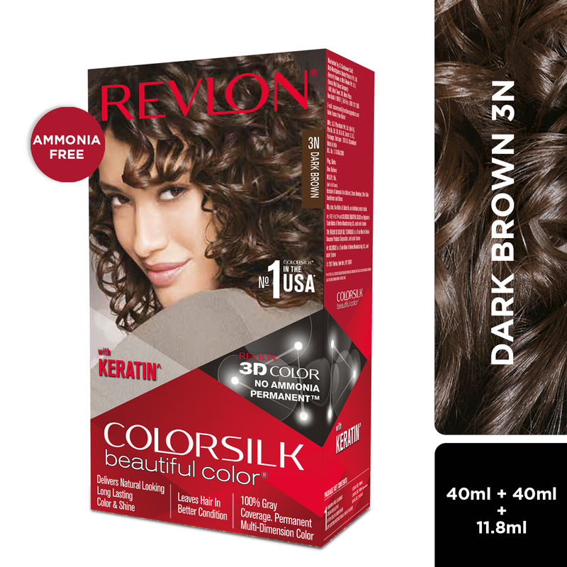 Revlon Colorsilk Hair Color - Dark Brown 3N: Buy Revlon Colorsilk Hair Color  - Dark Brown 3N Online at Best Price in India | Nykaa