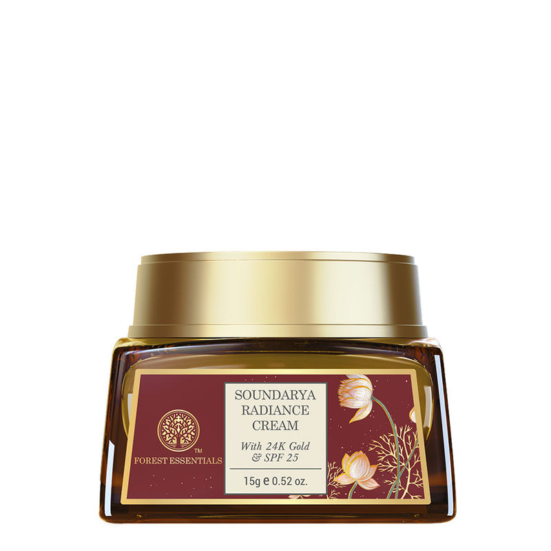 Forest Essentials Travel Size Soundarya Radiance Cream With 24K Gold SPF25 (Anti-Aging Day Cream)