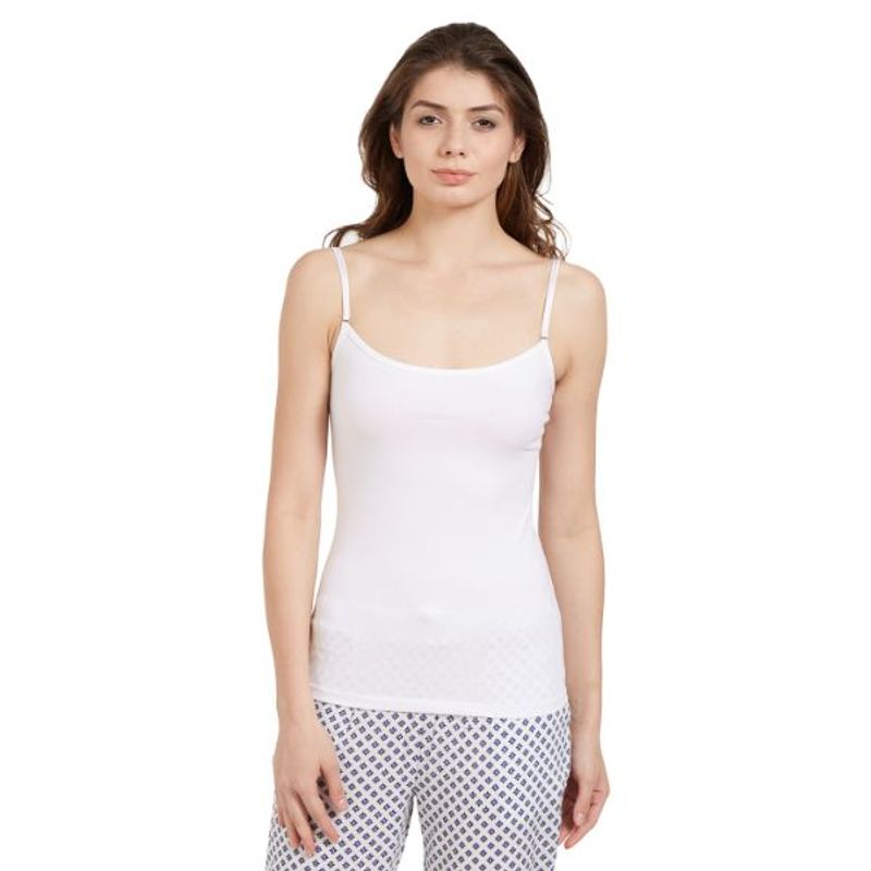 Buy SOIE Women S White Cotton Spandex Slip Online