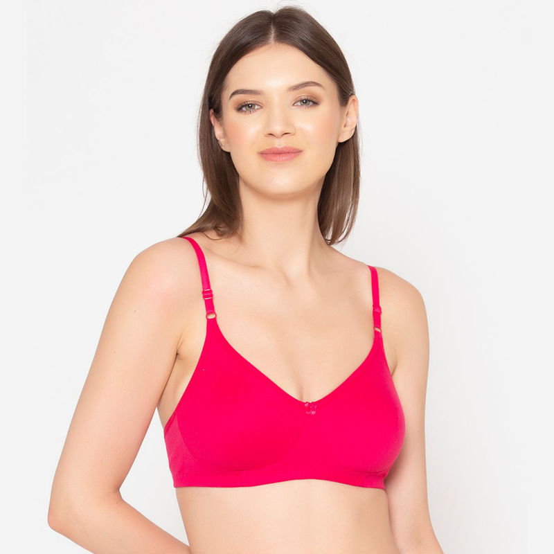 Groversons Paris Beauty Full Coverage Wireless Seamless Every Day T-Shirt Bra-Pink (34C)(34C) (34C)