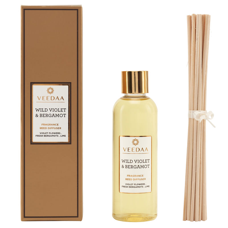 Buy Veedaa Candles Wild Violet & Bergamot Diffuser Oil Refill & Reeds ...