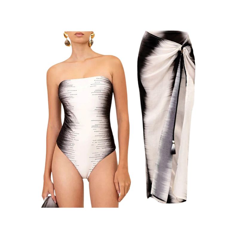 Addery Midnight Fade Strapless Monokini and Sarong (S)