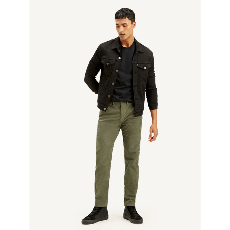Levi's Mens Olive Slim Tapered Fit Casual Trouser (32)