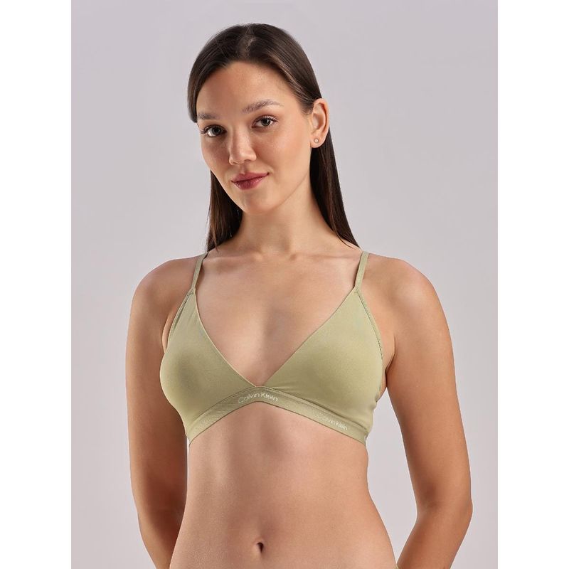Calvin Klein Green Half Coverage Lightly Padded Non-Wired T-Shirt Bra (S)