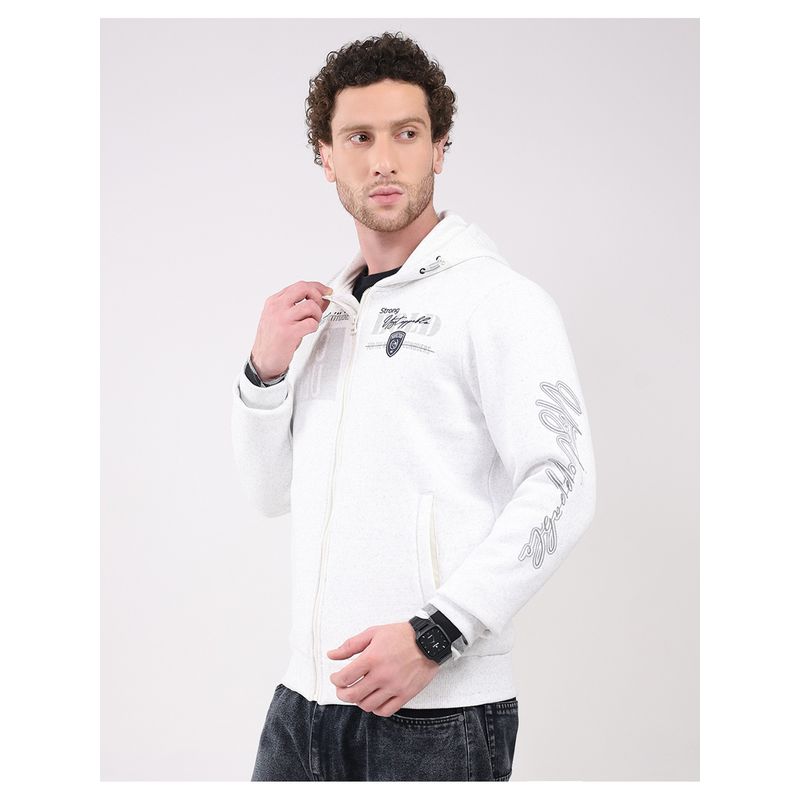 Monte Carlo Men's White Full Sleeve Hoodie (3XL)