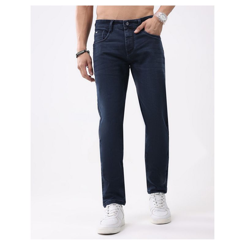 Monte Carlo Men's Solid Blue Jeans (34)