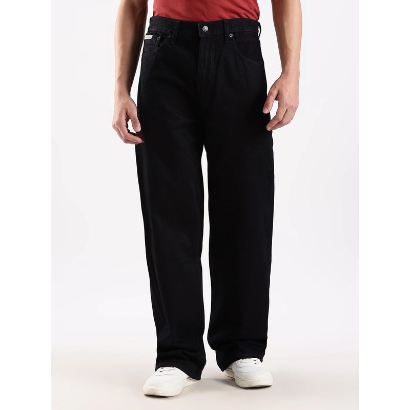Calvin Klein Blue Loose Fit Mid Rise Black Jeans (34)