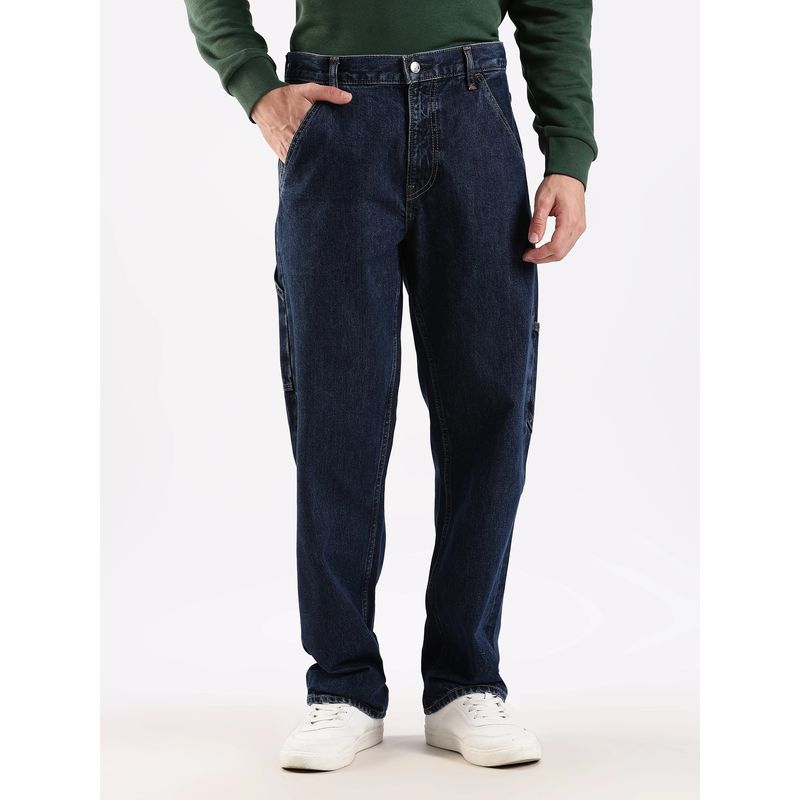 Calvin Klein Rinse-Wash Regular Fit Mid Rise Blue Jeans (28)