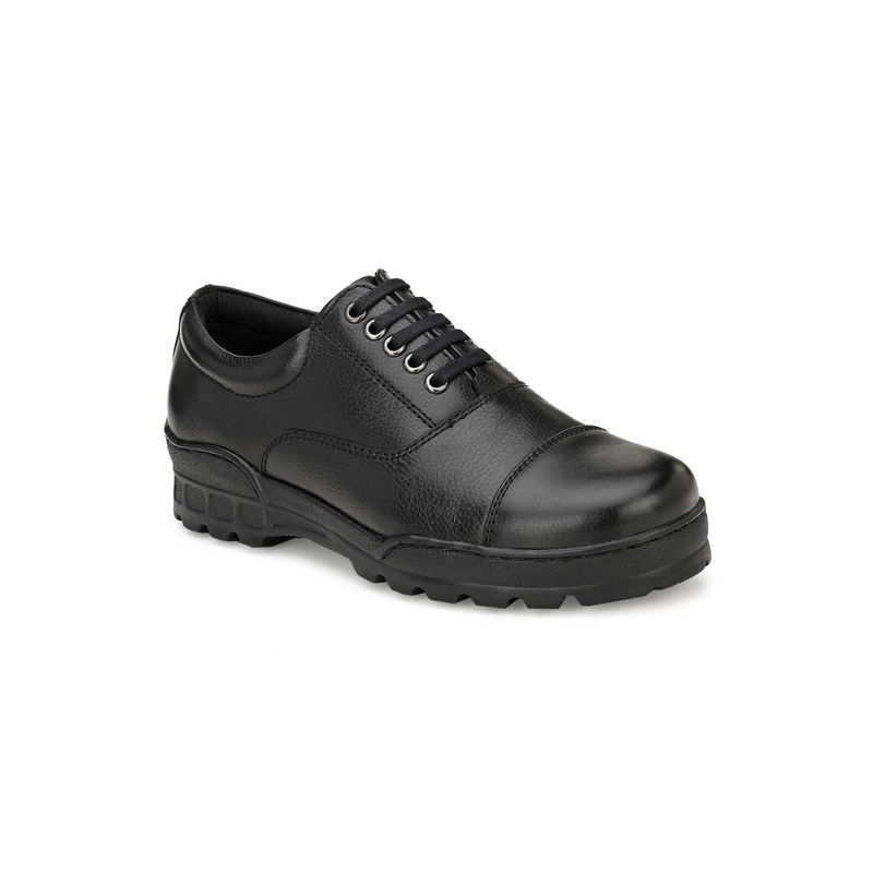 Delize Mens Black Police Oxford Shoes (UK 11)