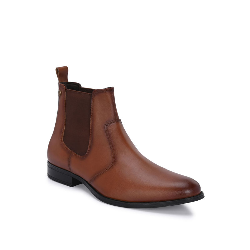Delize Tan Men Vegan Leather Chelsea Boots (UK 10)