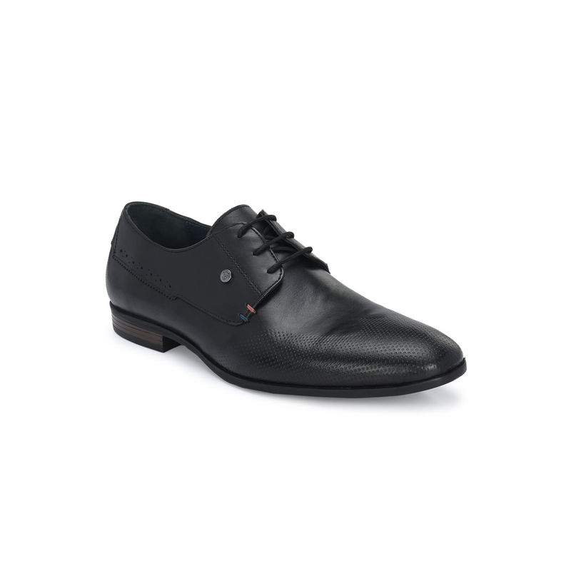 Delize Mens Genuine Leather Black Derby Shoes (UK 9)