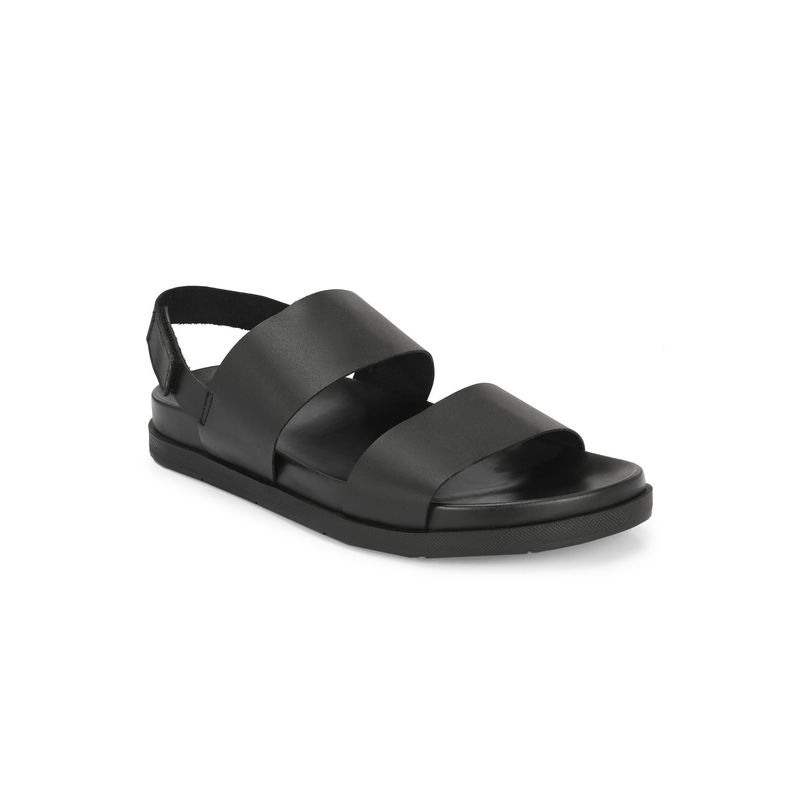 Delize Black Men Leather Sandals (UK 11)