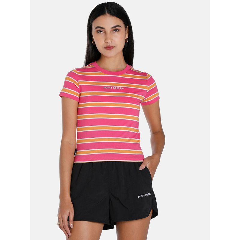 Puma Team Womens Pink T-Shirt (XS)