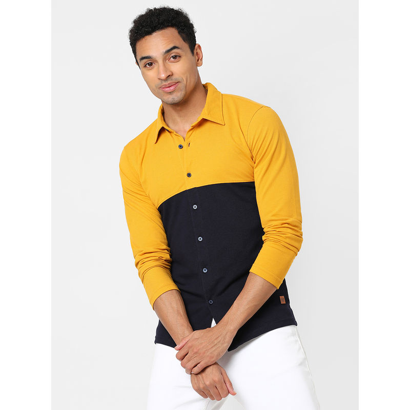 CAHOOT Men Colourblocked Stylish Summer Casual Shirts (S)