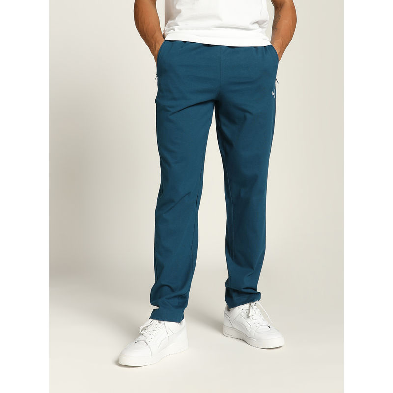 Puma Zippered Jersey Men Teal Sweatpants (S)