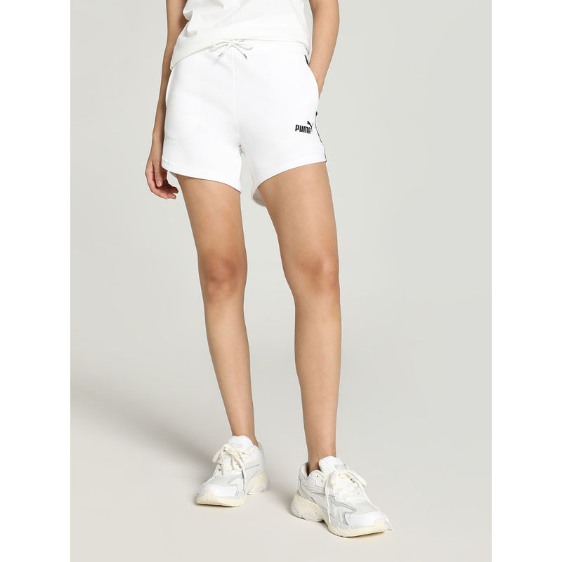 Puma Essentials TAPE Women White Shorts (XL)