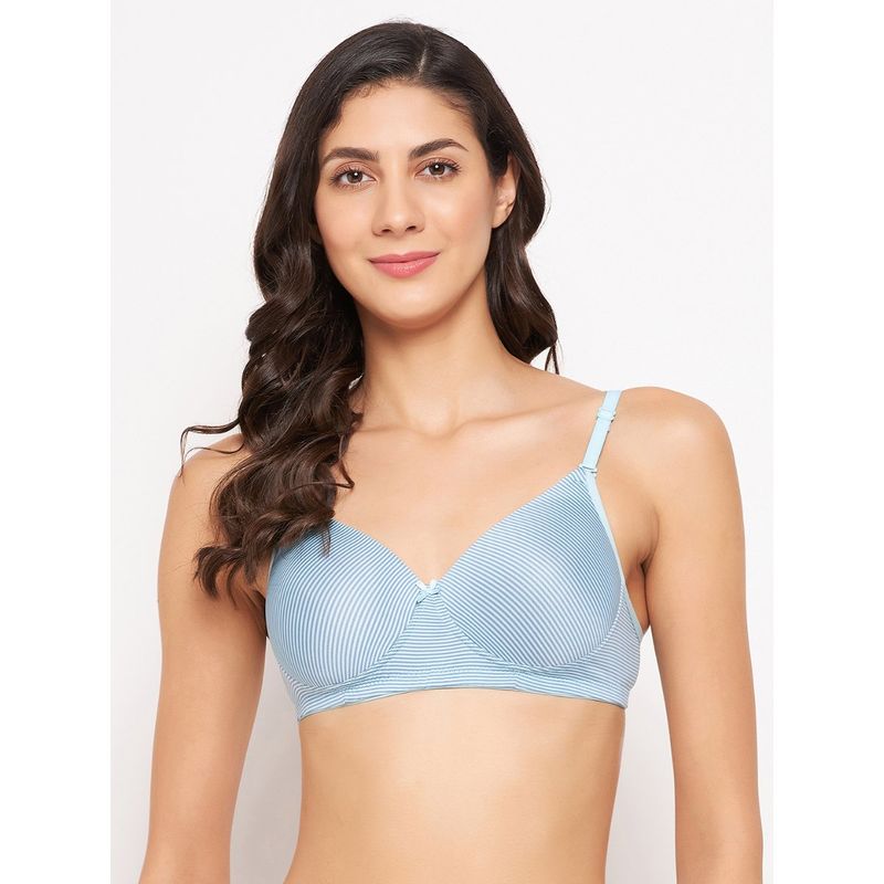 Clovia Polyamide Padded Full Cup Wire Free T-shirt Bra - Blue (40B)
