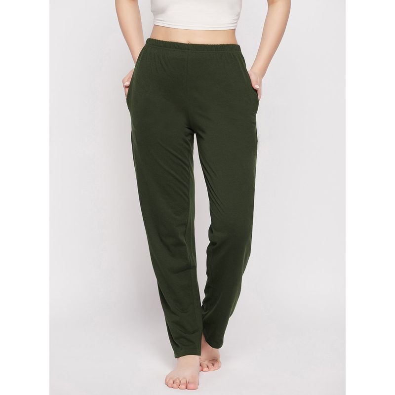 Buy Clovia Cotton Solid Pyjama Online