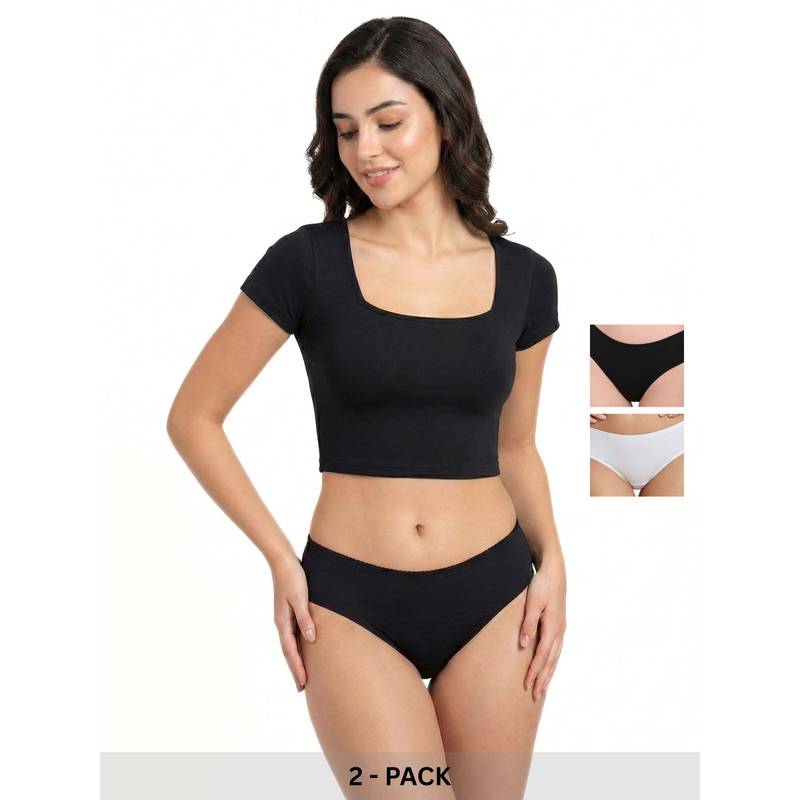Curwish Women's Beautiful Basics Briefs (Pack Of 2) (S)