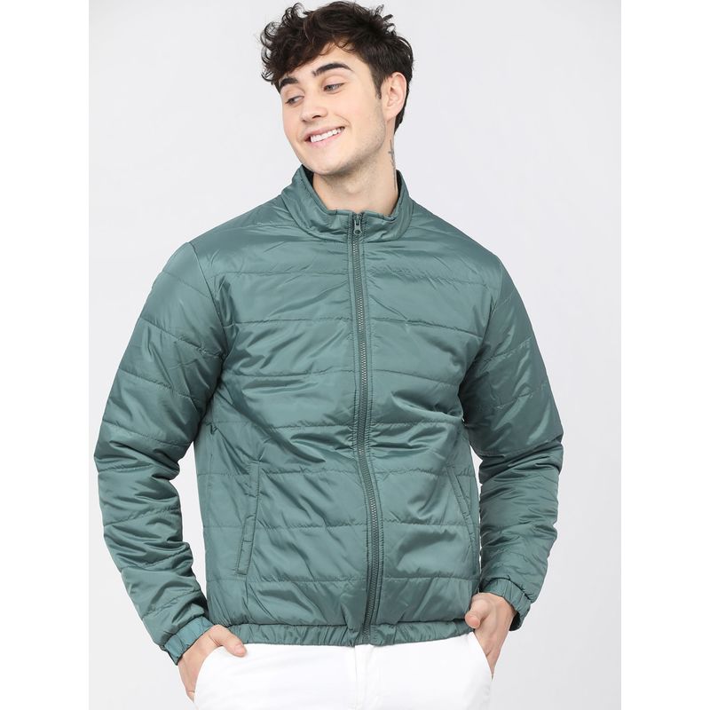 HIGHLANDER Men Green Padded Jacket (L)