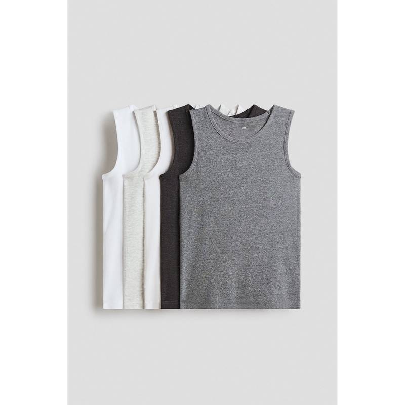 H&M Boys Multi-Color 5-Pack Vest Tops (8-10 Years)
