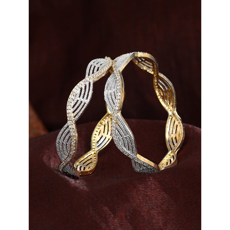 Estele Twisted Design Gehena Graceful Bangles (2.8)