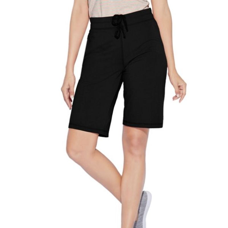 Enamor Essentials E044 Women's City Shorts - Jet Black (M) - E044