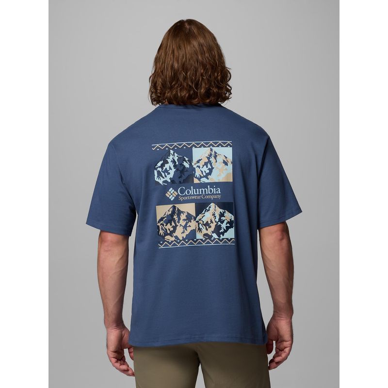 Columbia Men Navy Blue CSC Iconic Half Sleeves T-shirt (L)