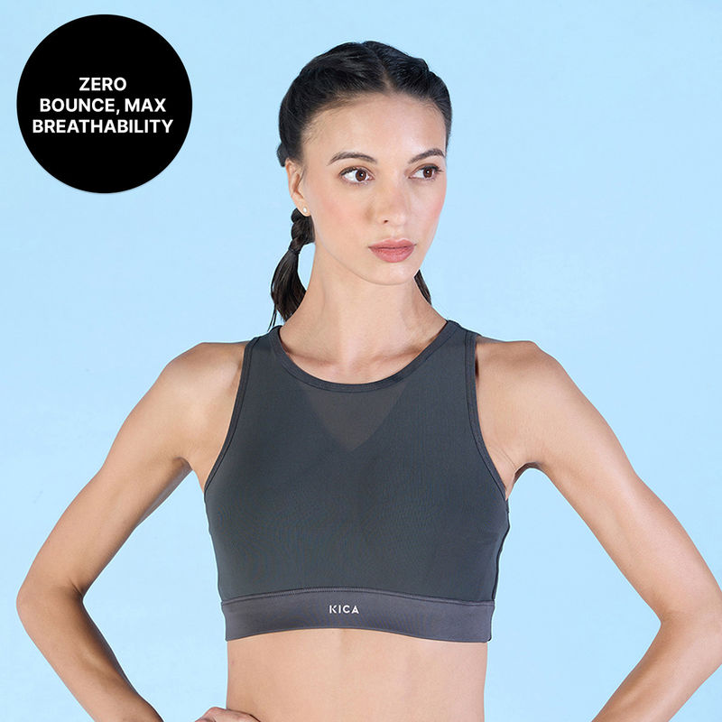Kica Mesh High Impact Sports Bra with Full Coverage Support in KICASKN™ Fabric (L)