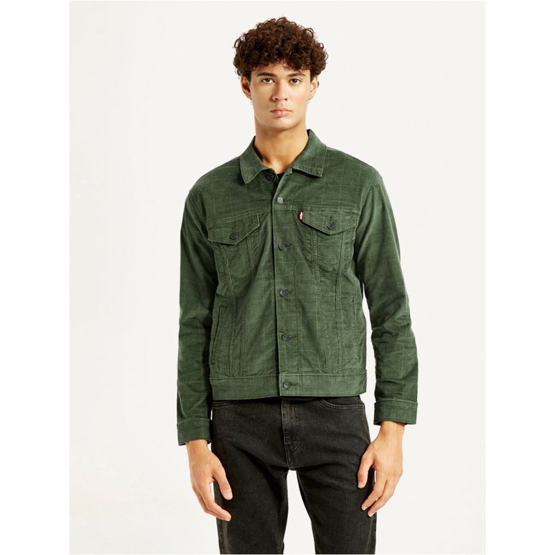 Levi's Men's Checkered Green Trucker Jacket (S)