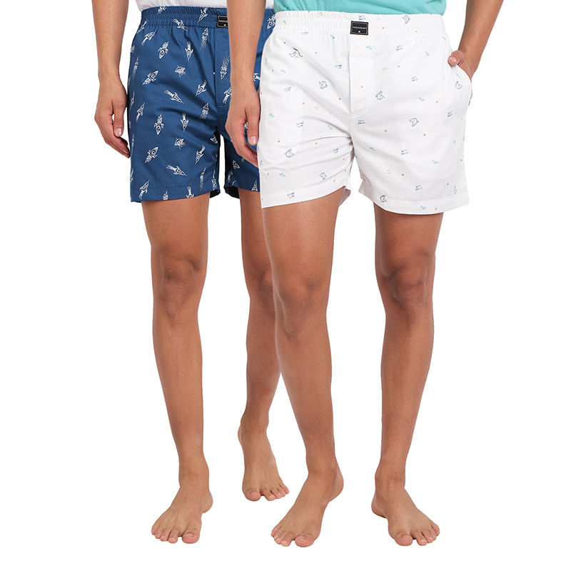 Toffcraft Boxer Shorts Combo, Pack of 2 - Multi-Color (M)