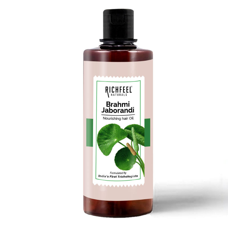 Richfeel Brahmi Jaborandi Hair Oil - Strengthens, Nourishes, Promotes Growth & Soothes Scalp